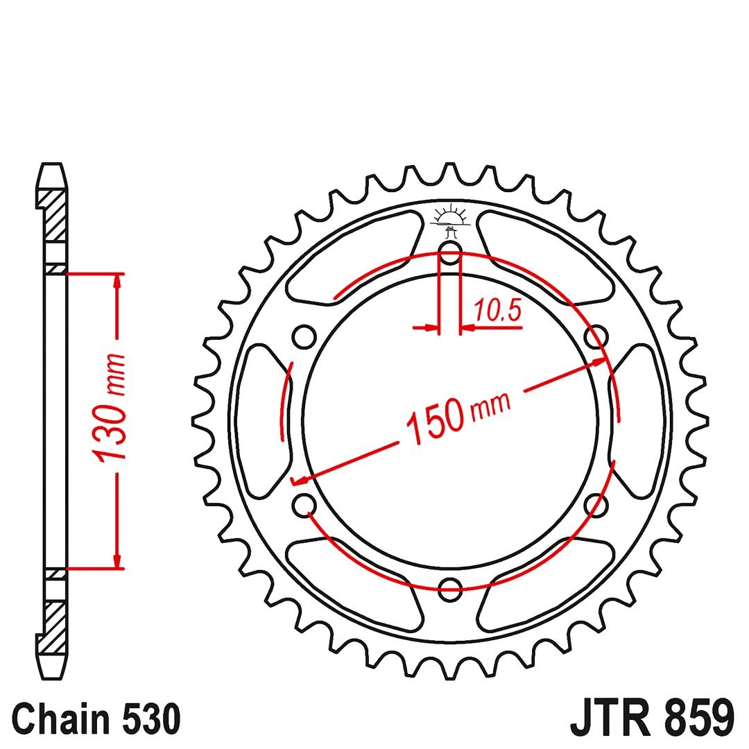 JT Rear Sprockets R/W 859/0860-40T YAM - Image 2