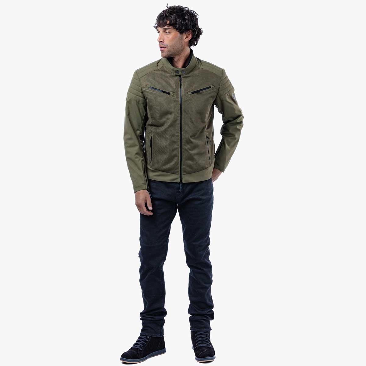 Spada Cafe Air CE Jacket Olive Green - Image 4