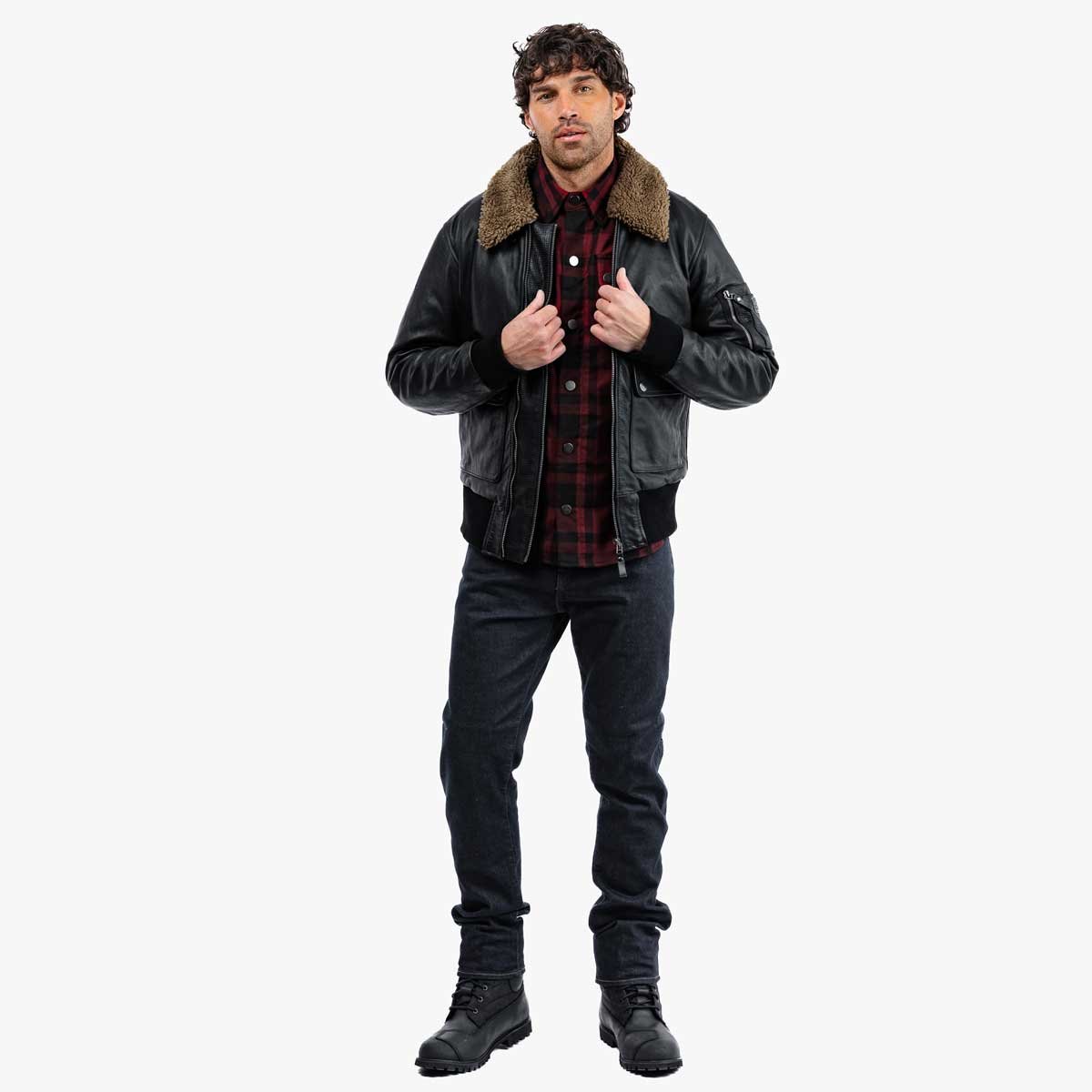 Spada Turbine CE Leather Bomber Jacket Black - Image 9