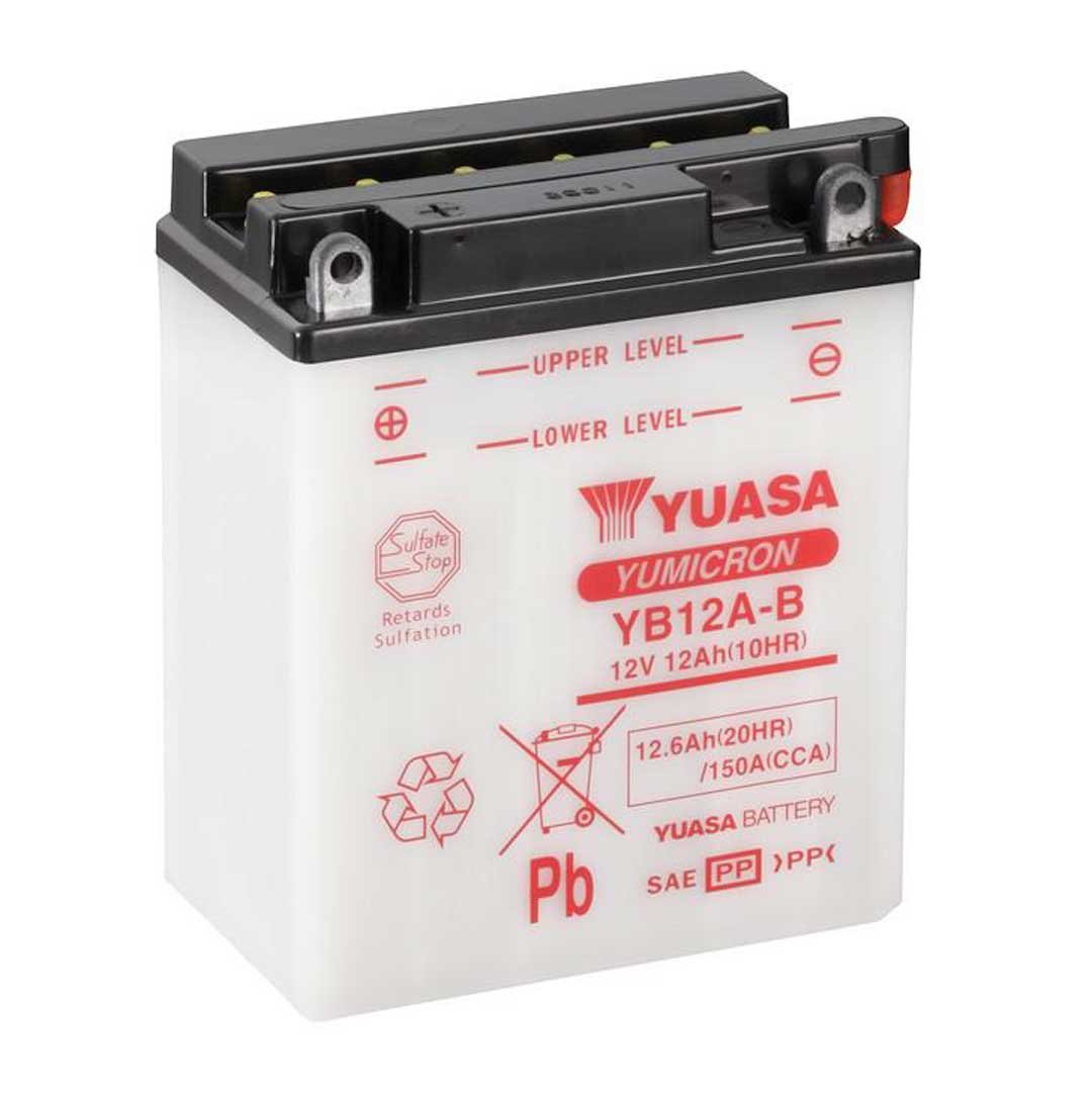 Yuasa Batteries YB12A-B (CP) With Acid