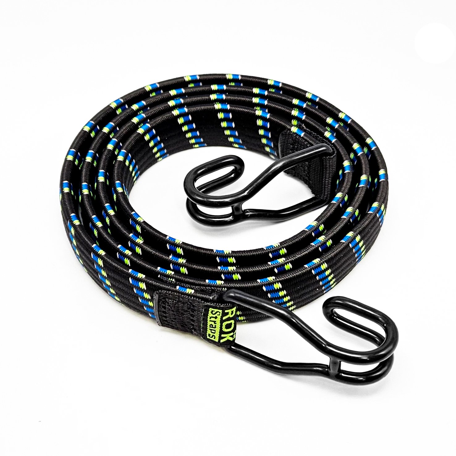 ROK 90025-R All Purpose Heavy Duty Stretch Strap Black/Blue/Green/Reflective