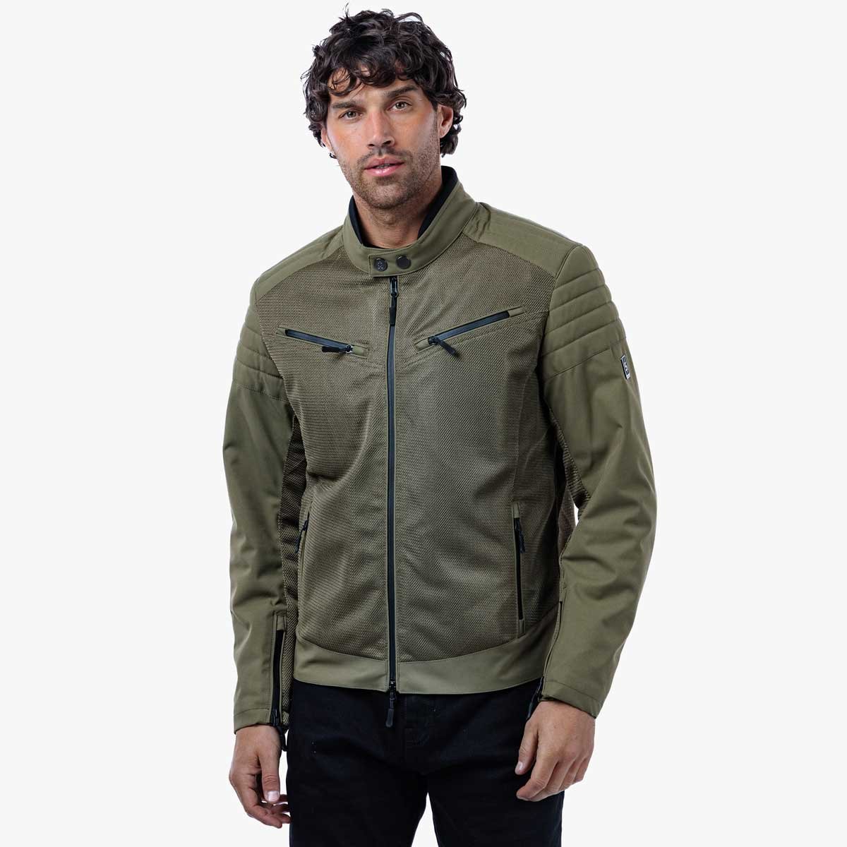 Spada Cafe Air CE Jacket Olive Green - Image 2