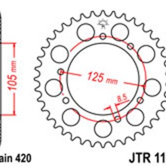 JT Rear Sprockets R/W 1131-52