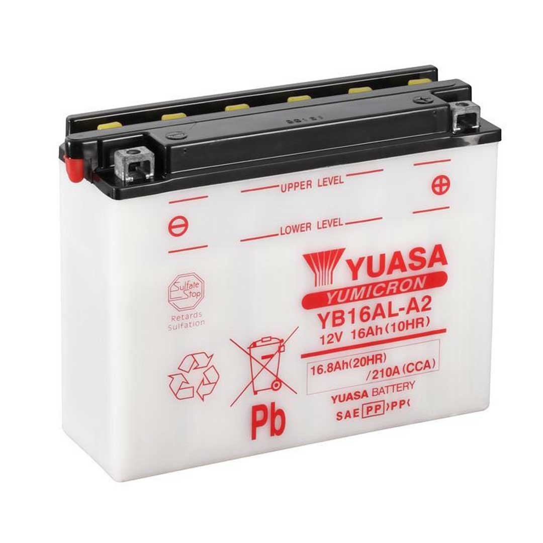 Yuasa Batteries YB16AL-A2 (CP) With Acid