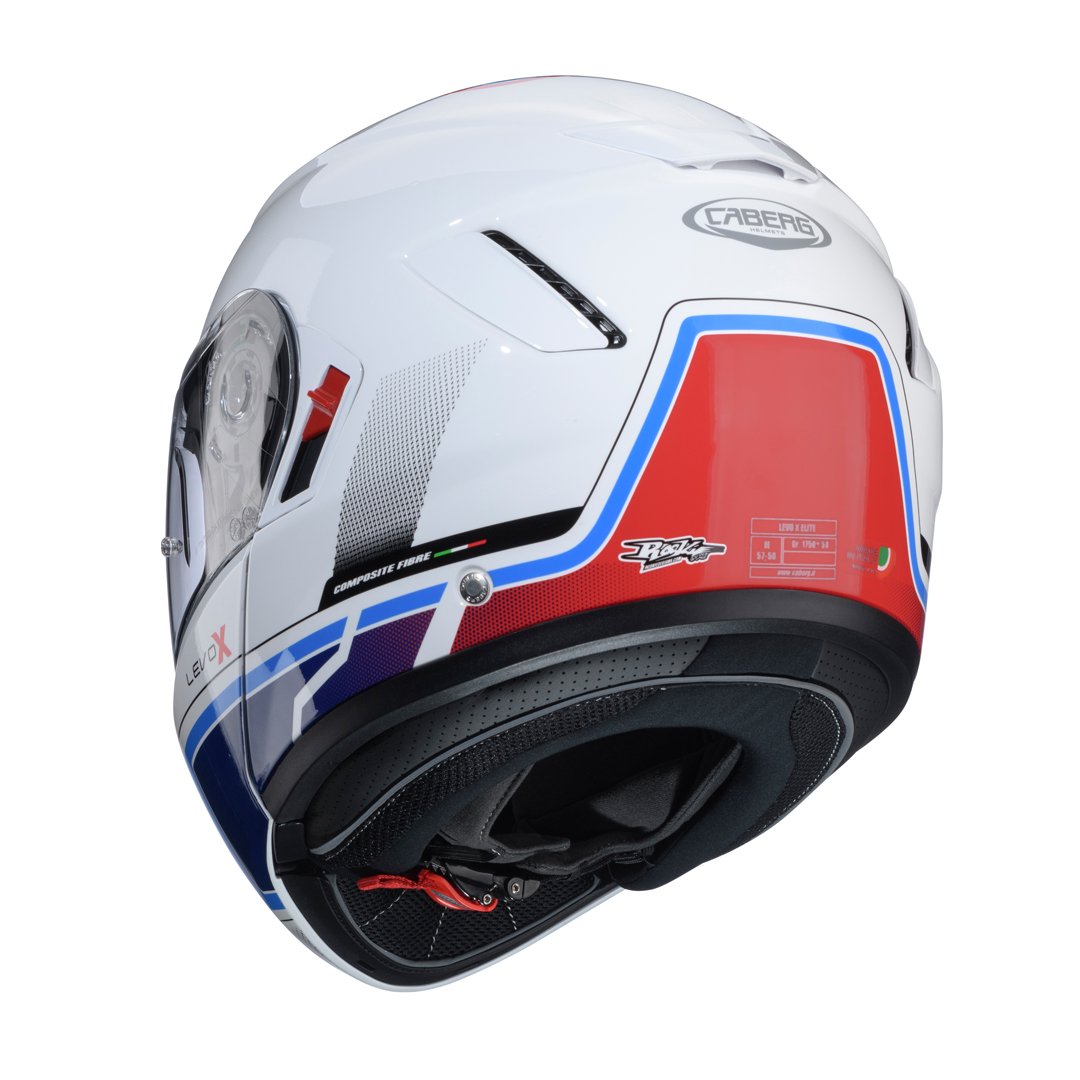 Caberg Levo X Elite White/Red/Blue/Light Blue Helmet Special Order - Image 4
