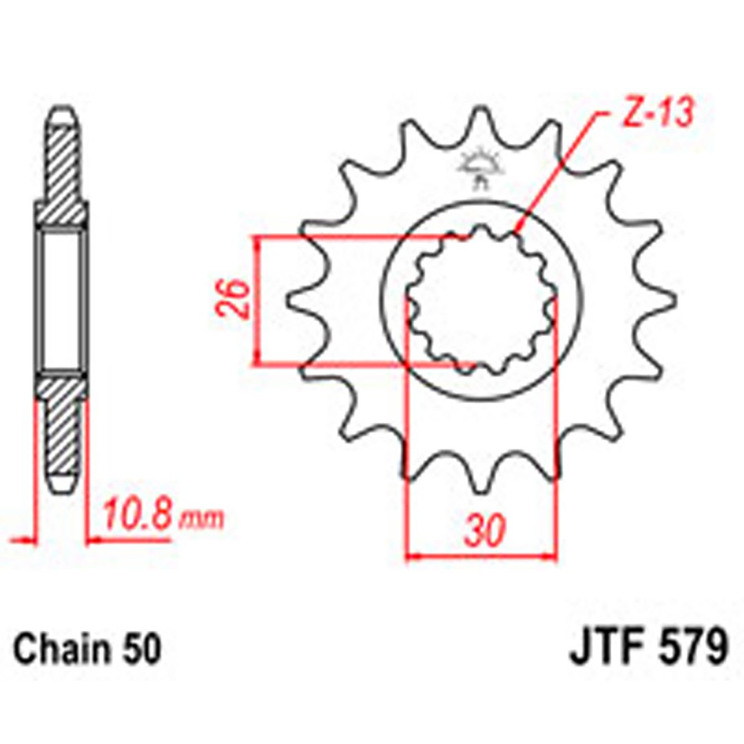 JT Gear Box Sprockets G/B 579-16 YAM