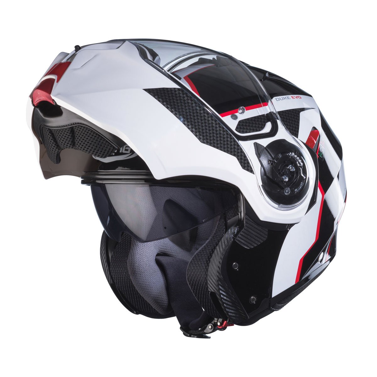 Caberg Duke Evo Move Black/White/Red Helmet - Image 2