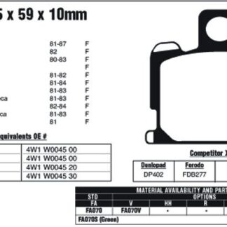 EBC Brake Pads FA070