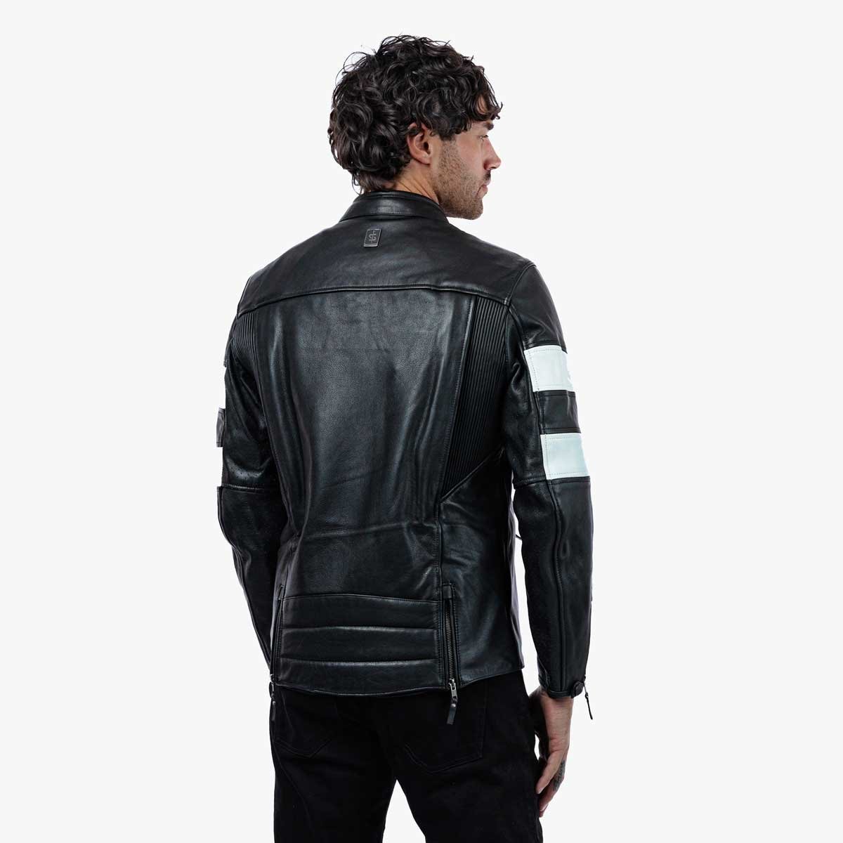 Spada Hanzo CE Leather Jacket Black/Ivory - Image 9