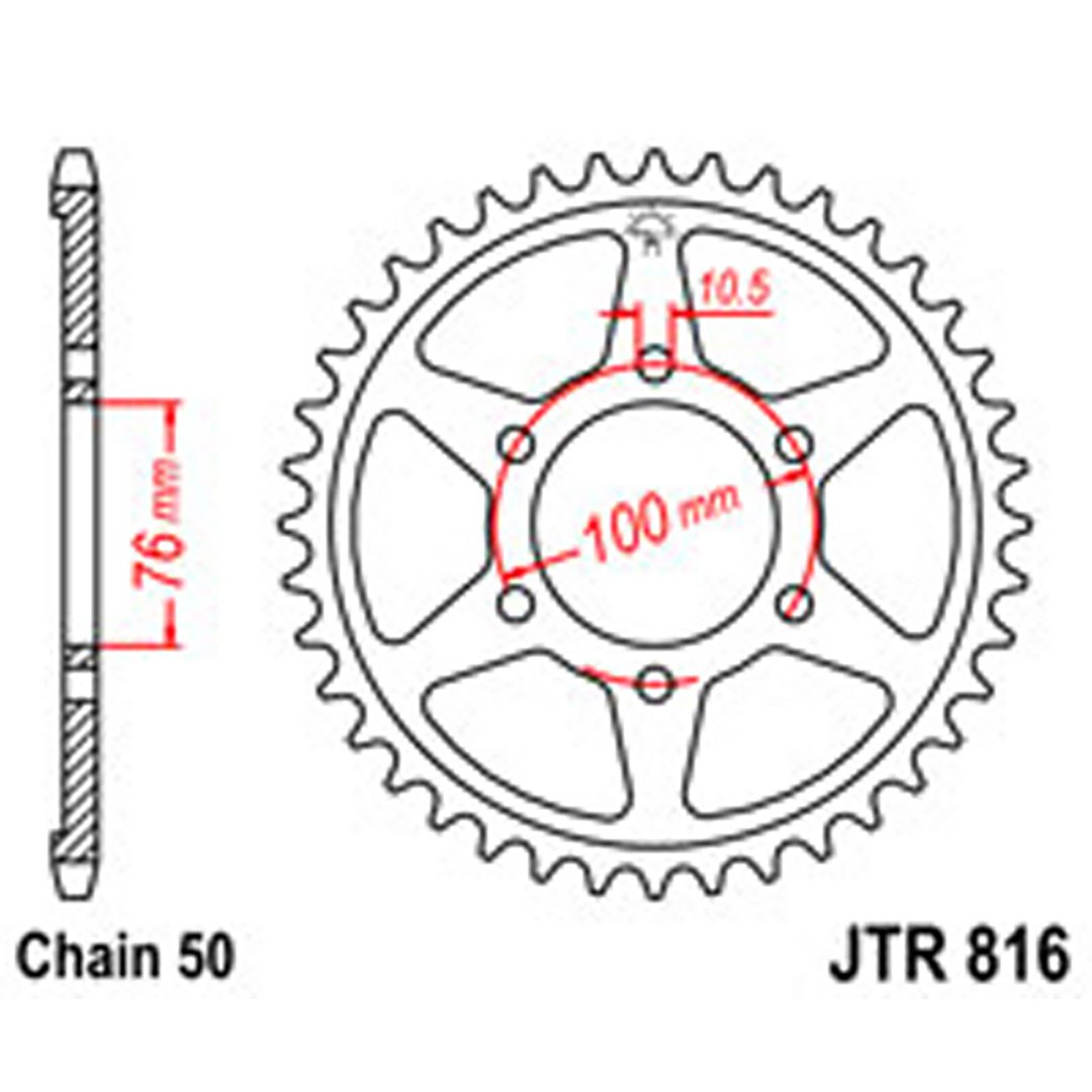 JT Rear Sprockets R/W 816-40T SUZ