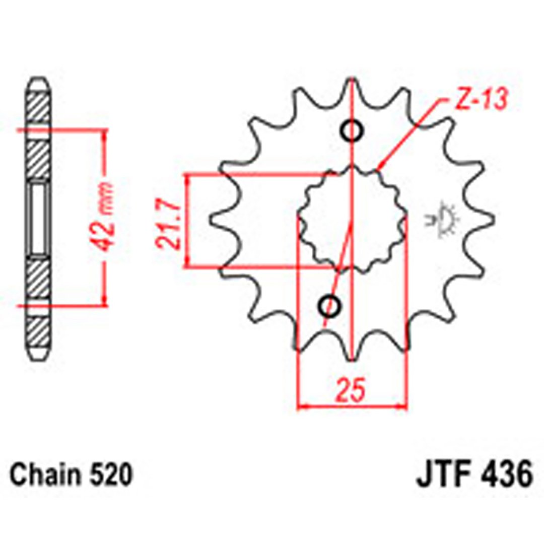JT Gear Box Sprockets G/B 436/565-15T SUZ/YAM [438]