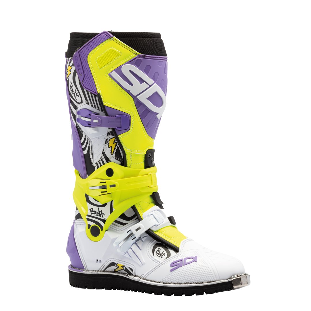Sidi Crossair CE Boots Billy Bolt LE Purple/Yellow