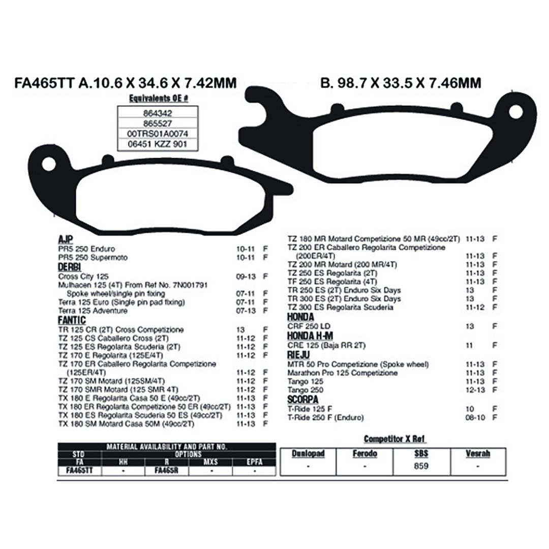 EBC Brake Pads FA465TT