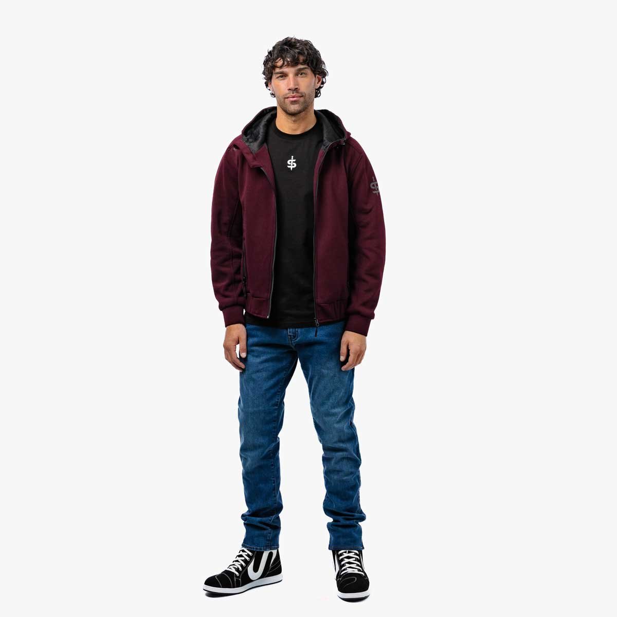 Spada Blade Zip CE Hoodie Port Red - Image 4