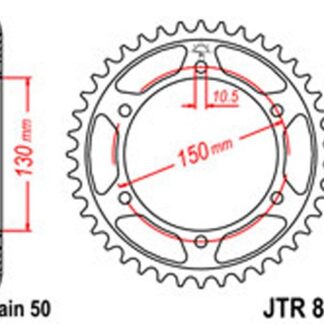 JT Rear Sprockets R/W 859-46 YAM [860]