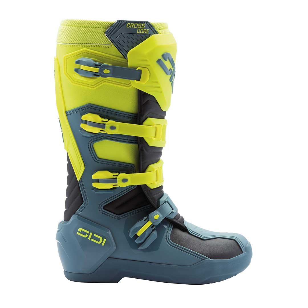 Sidi Crosscore CE Boots Petrol/Fluo Yellow - Image 2