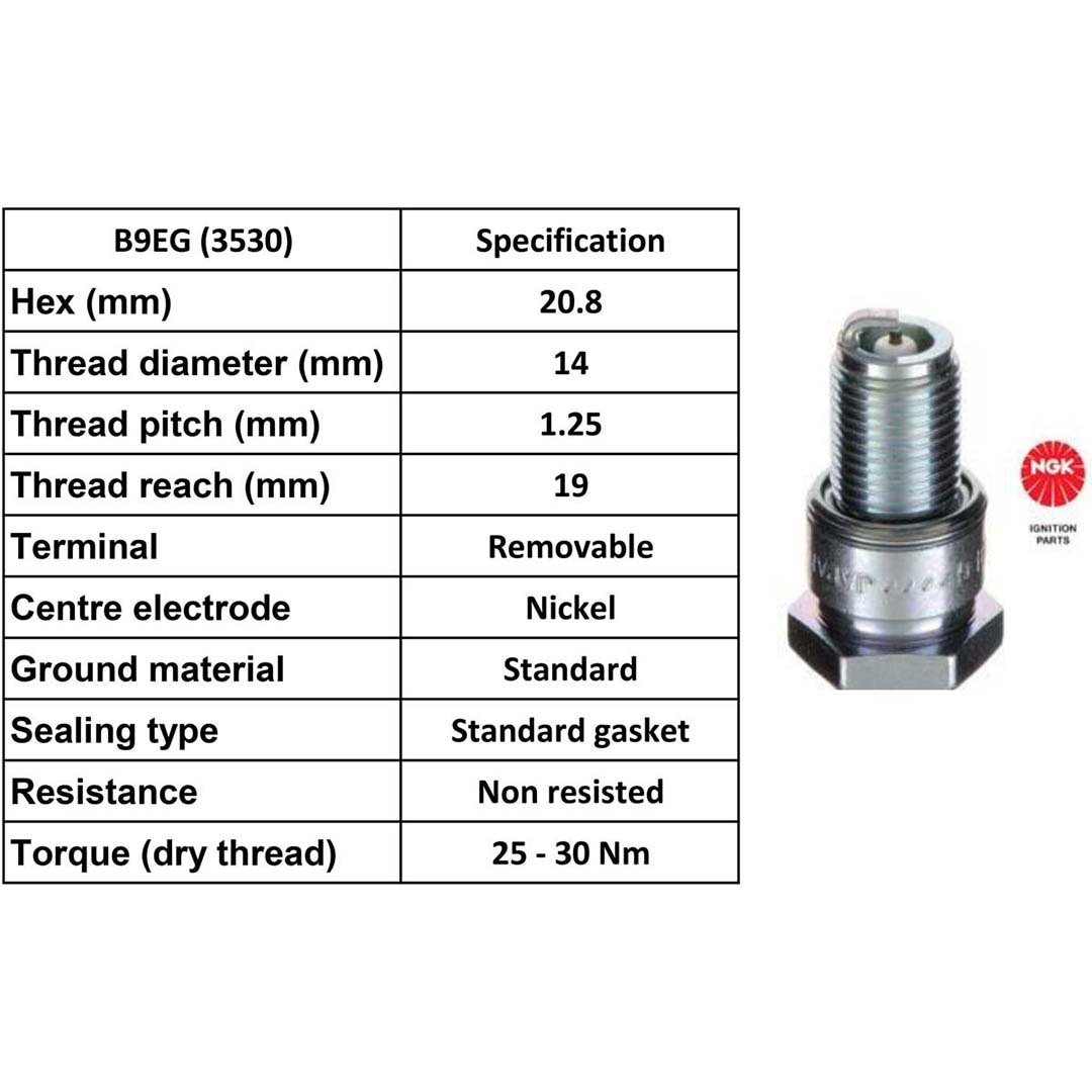 NGK Spark Plug B9EG Plugs [Box 4]