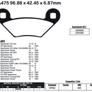 EBC Brake Pads FA475TT-SPECIAL ORDER