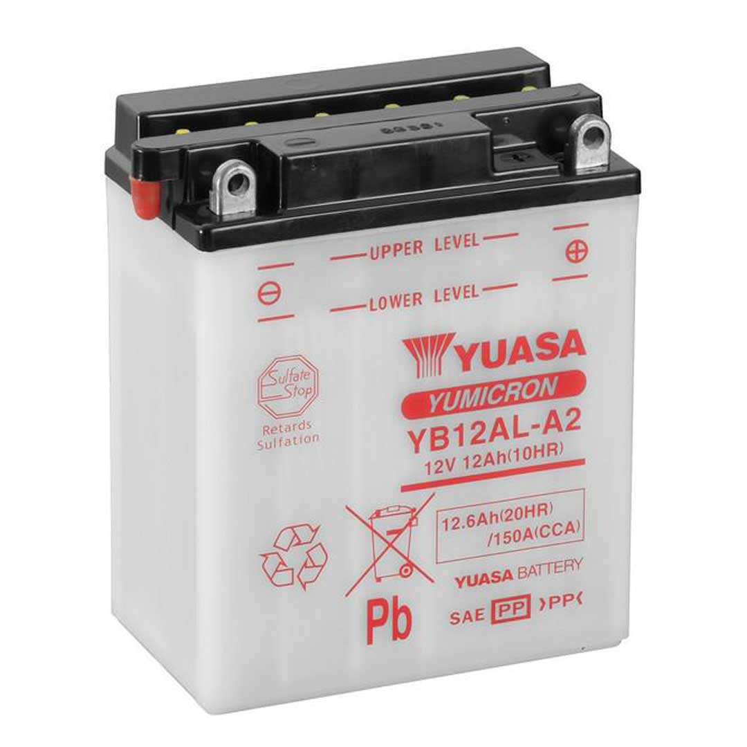 Yuasa Batteries YB12AL-A2 (CP) With Acid