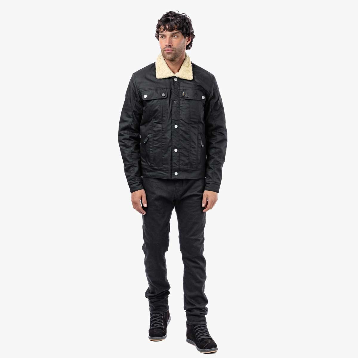 Spada Temper Trucker CE Jacket Black/Tan - Image 7