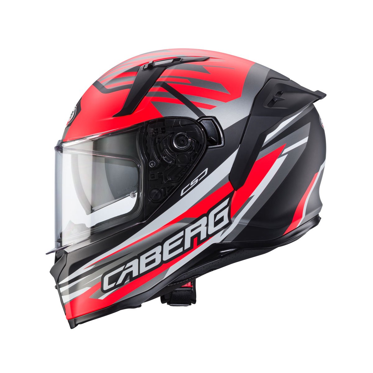 Caberg Avalon X Kira Matt Black/Grey/Red Full Face Motorcycle Helmet - Image 2