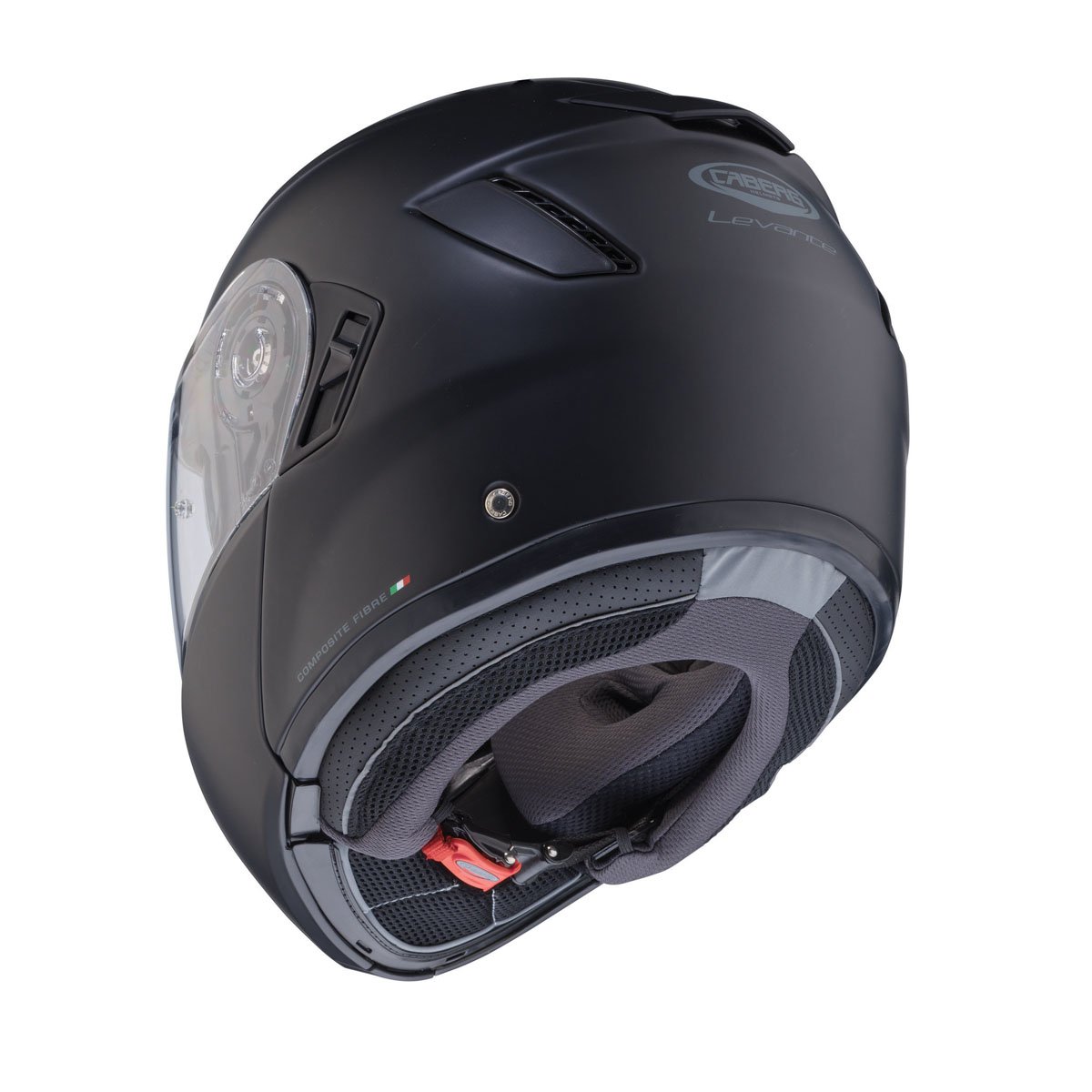 Caberg Levo Matt Black Flip Up Motorcycle Helmet - Image 3