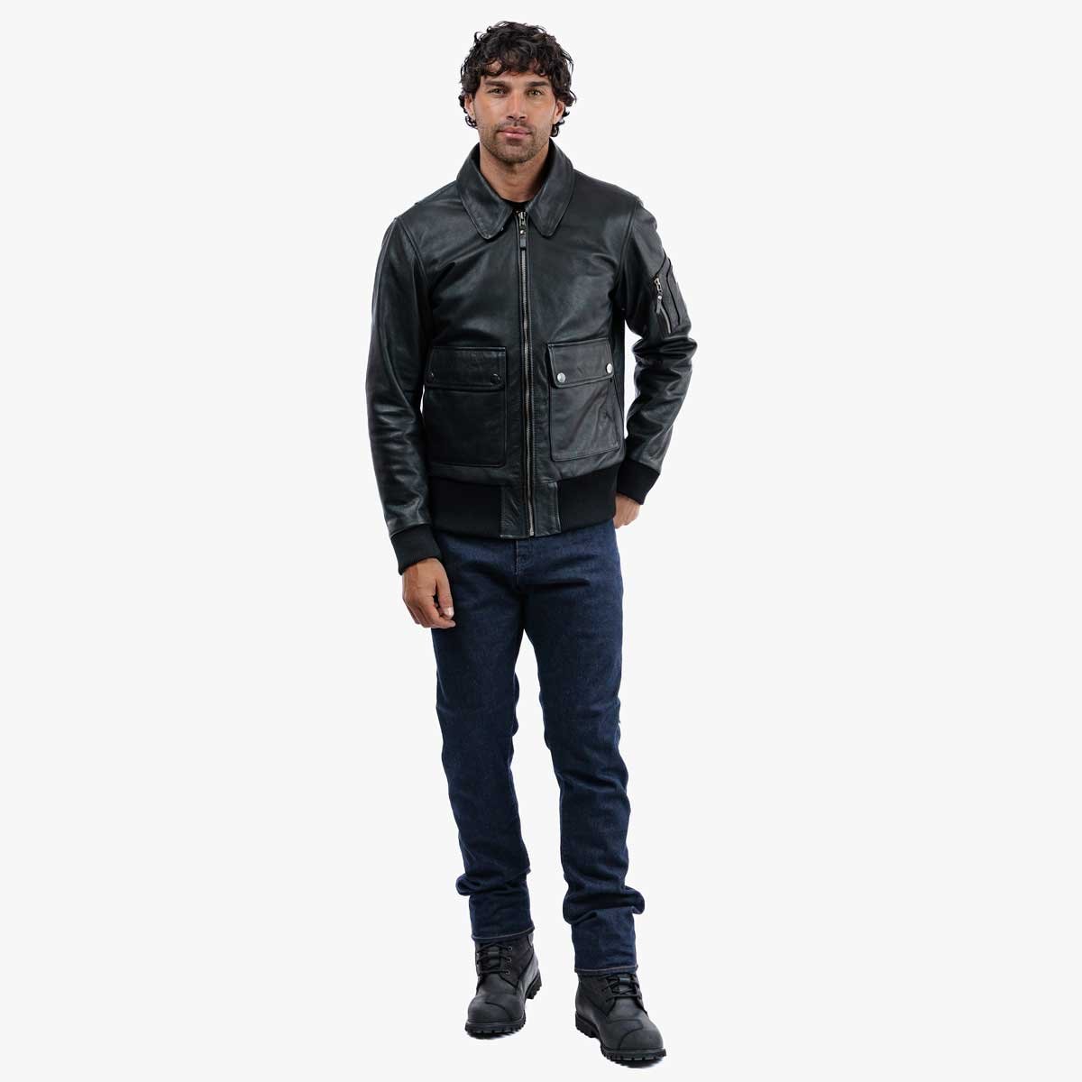 Spada Turbine CE Leather Bomber Jacket Black - Image 15