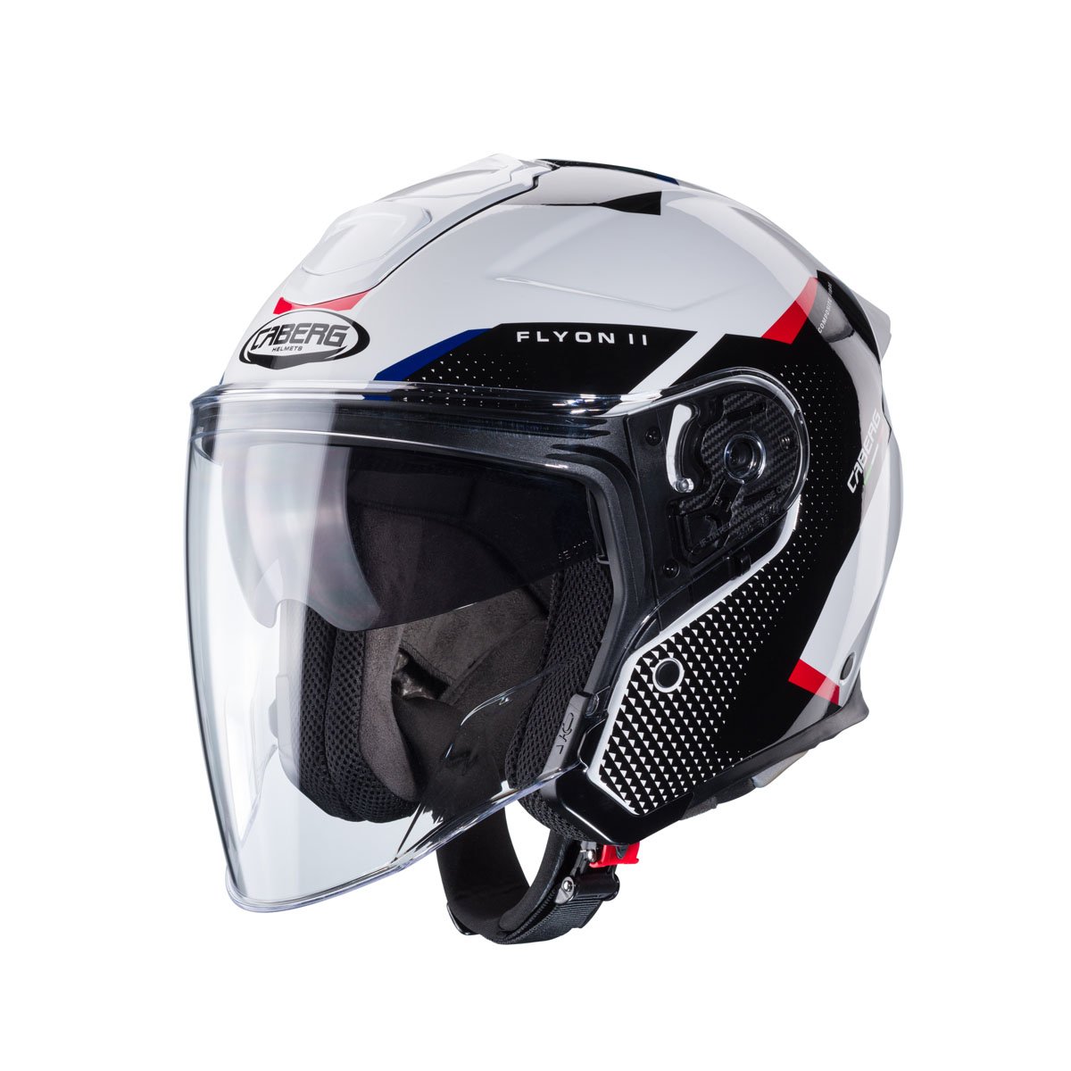 Caberg Flyon II Boss White/Black/Red/Blue Helmet S/O