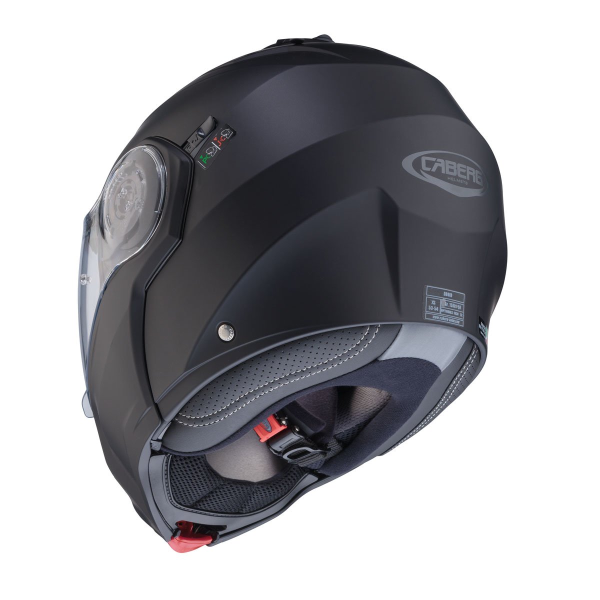 Caberg Droid Matt Black Flip Up Motorcycle Helmet - Image 3