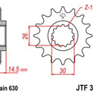 JT Gear Box Sprockets G/B 335-15