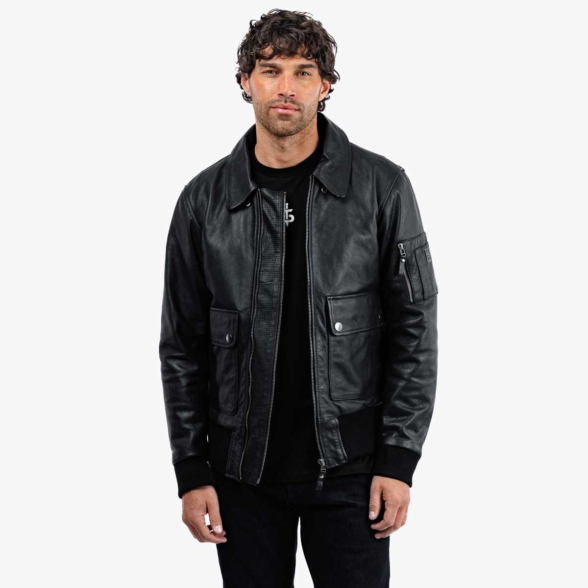 Spada Turbine CE Leather Bomber Jacket Black - Image 12
