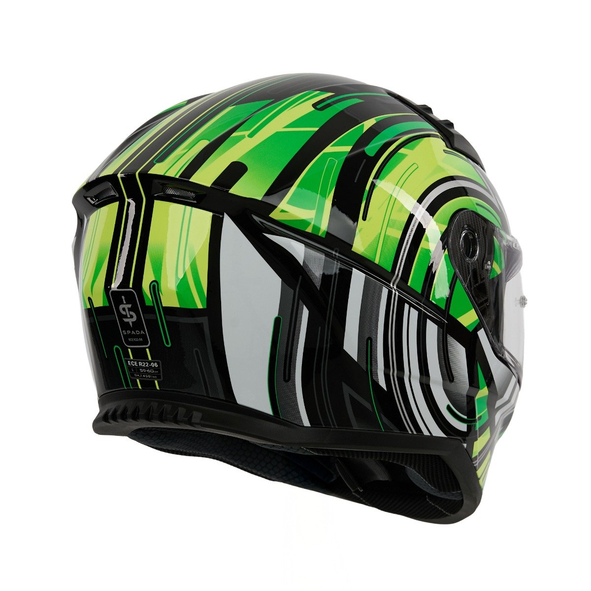 Spada Raiden 3 Cyclone Green Helmet - Image 5