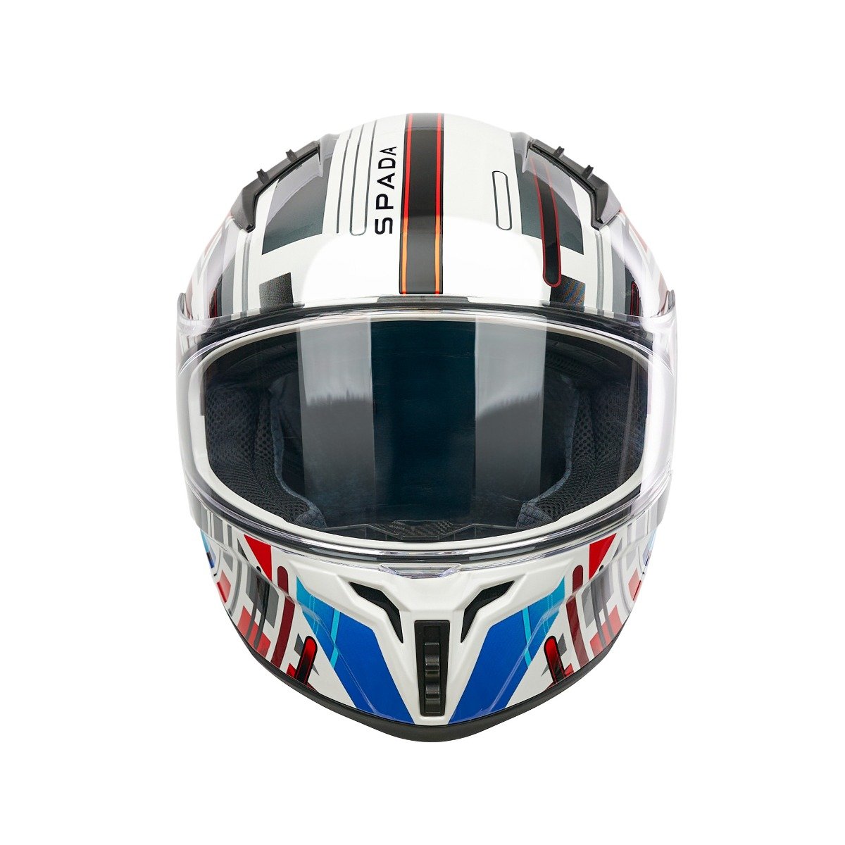 Spada Raiden 3 Cyclone White/Red/Blue Helmet - Image 3