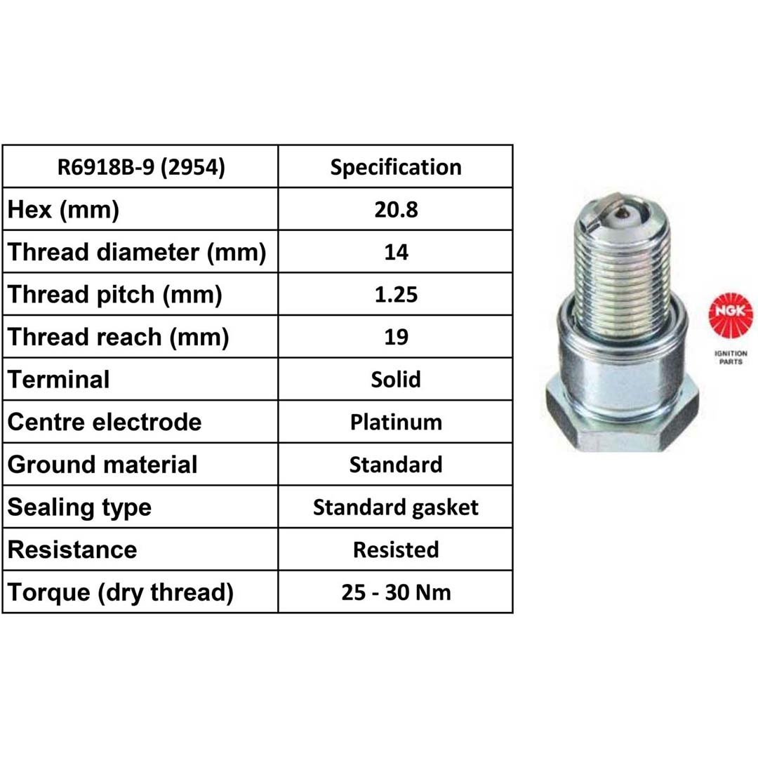 NGK Spark Plug R6918B-9 Plugs [Box 4]