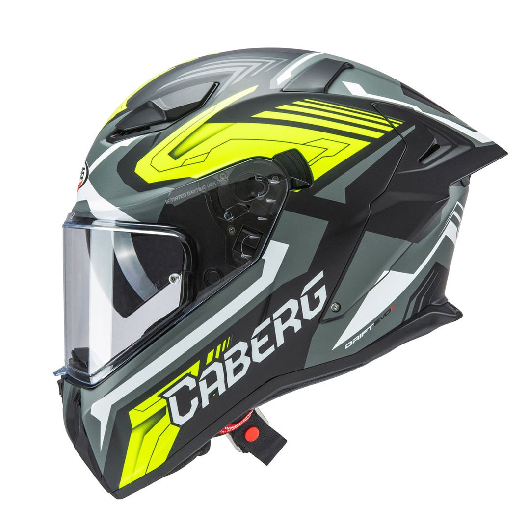 Caberg Drift Evo II Jarama Matt Black/Grey/Yellow/Fluo Helmet - Image 2
