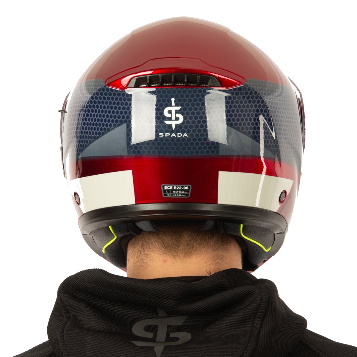 Spada Orion 2 Allure Red/Blue Helmet - Image 9