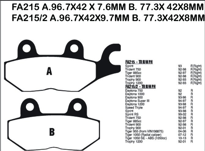 EBC Brake Pads FA215/2