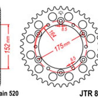 JT Rear Sprockets R/W 853-52 [856]