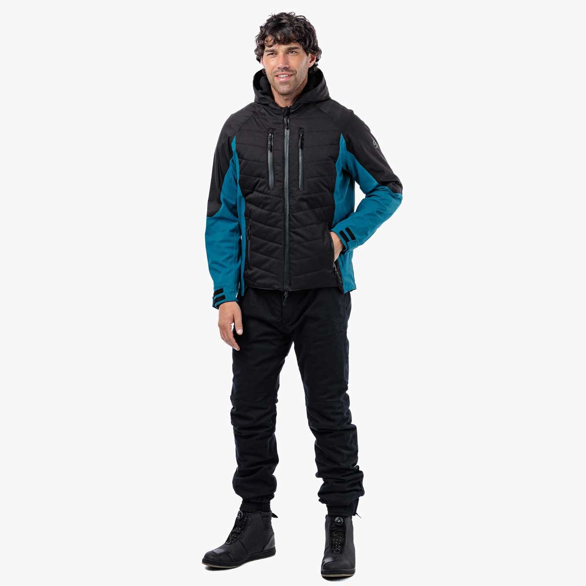 Spada Tino CE WP Quilted Jacket Black/Coral - Image 4