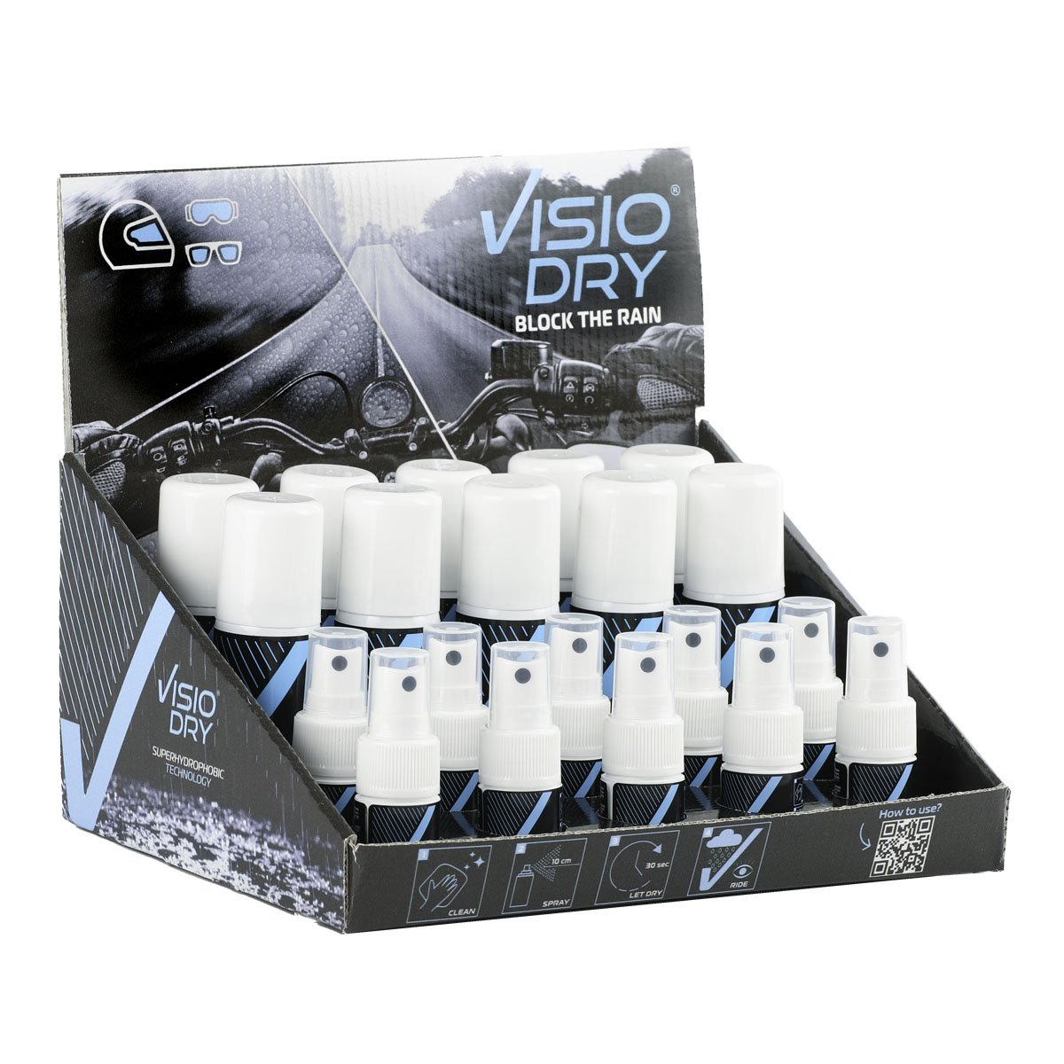 VisioDry Display Stand 10pcs 35ml 10pcs 15ml