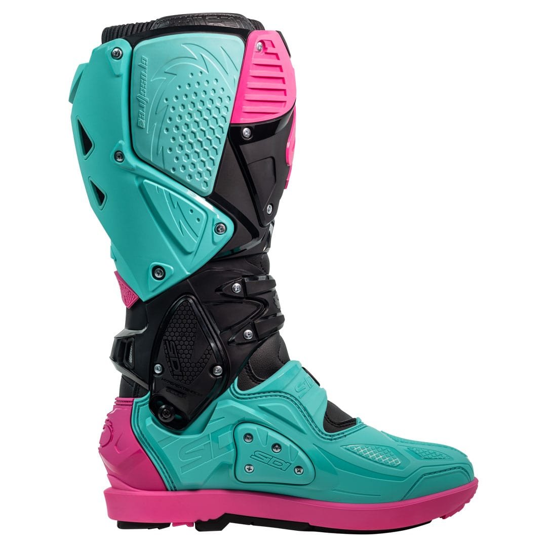 Sidi Crossfire 3 SRS CE Boots Black/Mint/Pink - Image 2