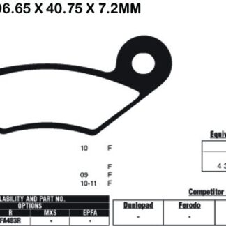 EBC Brake Pads FA483R-SPECIAL ORDER