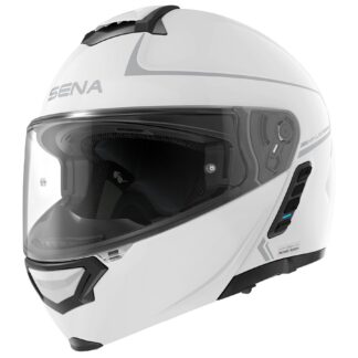 Sena Impulse Flip Up Helmet With Mesh Intercom Gloss White