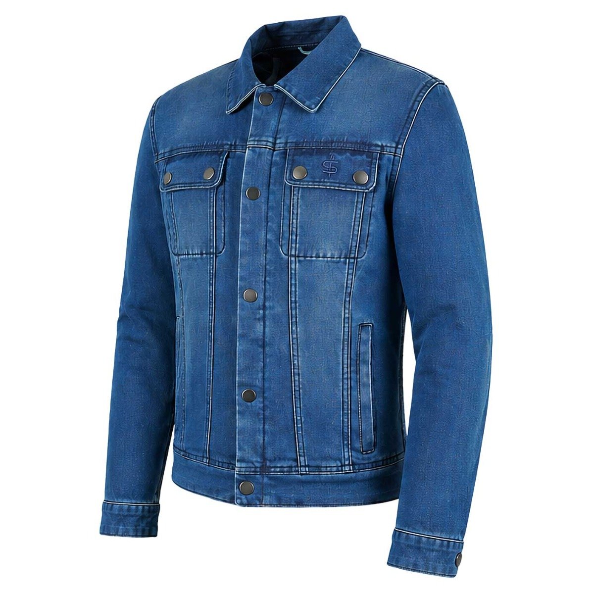 Spada Tura Trucker CE Mens Jacket Washed Blue