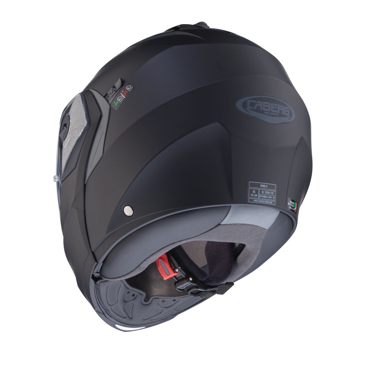 Caberg Duke X Matt Black Flip Up Motorcycle Helmet - Image 4